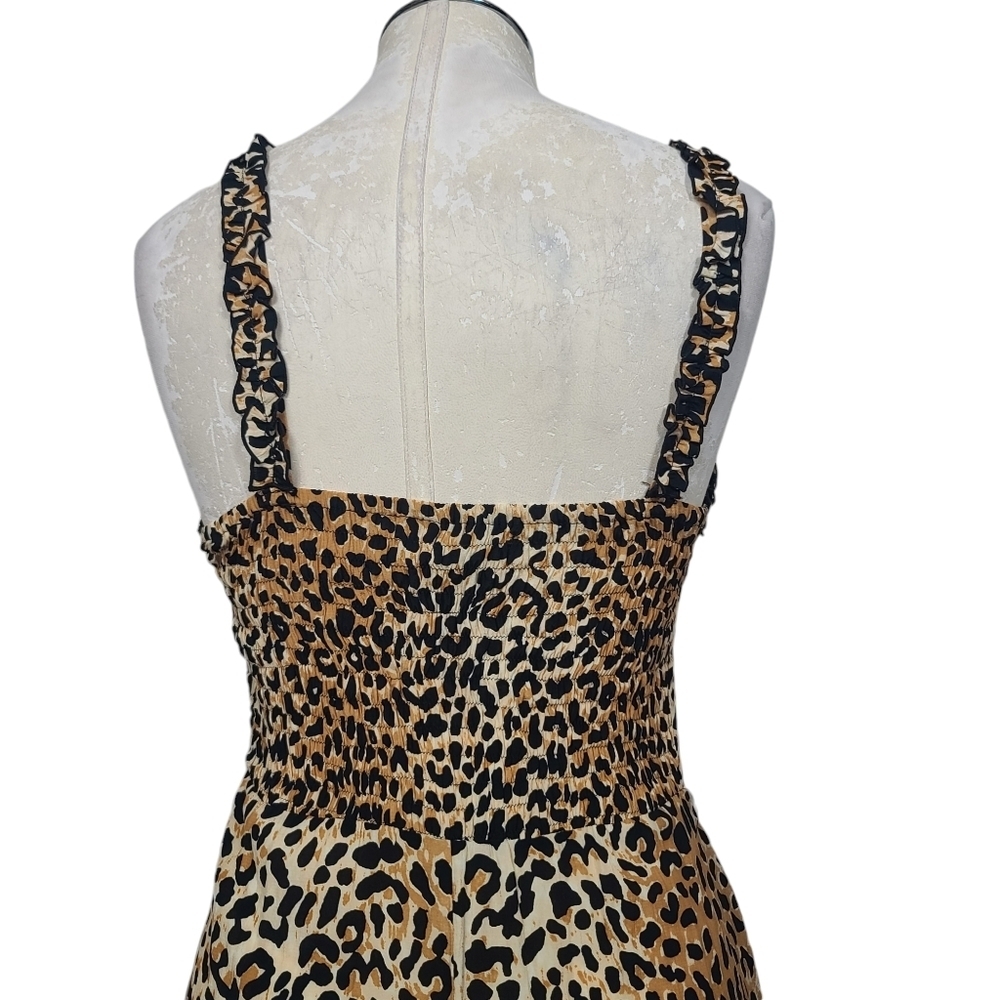 NWT Faithfull The Brand Noemie Rayon Crepe Animal Print Midi Sleeveless Dress S - Picture 7 of 10